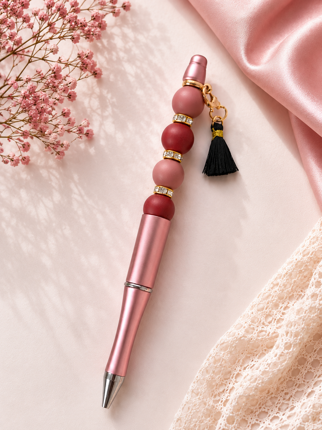 Stylo élégance rosée